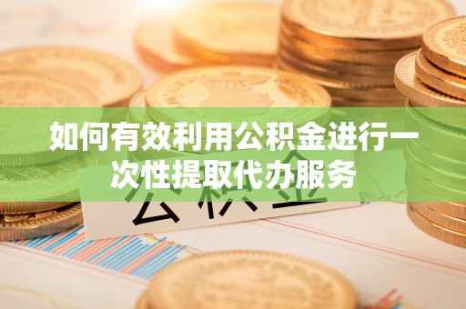 裕民如何有效利用公积金进行一次性提取代办服务